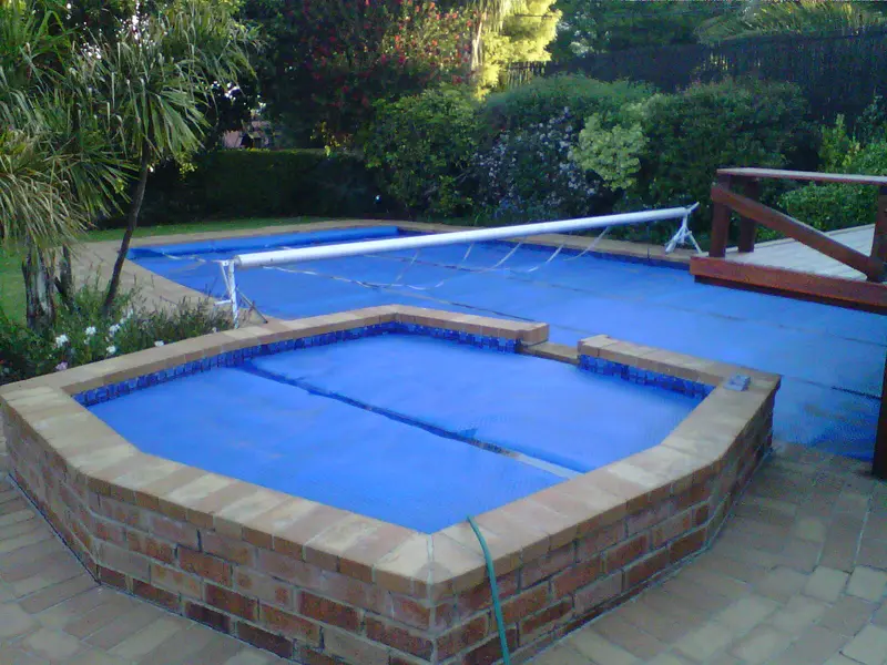 Professional solar pool blanket installation